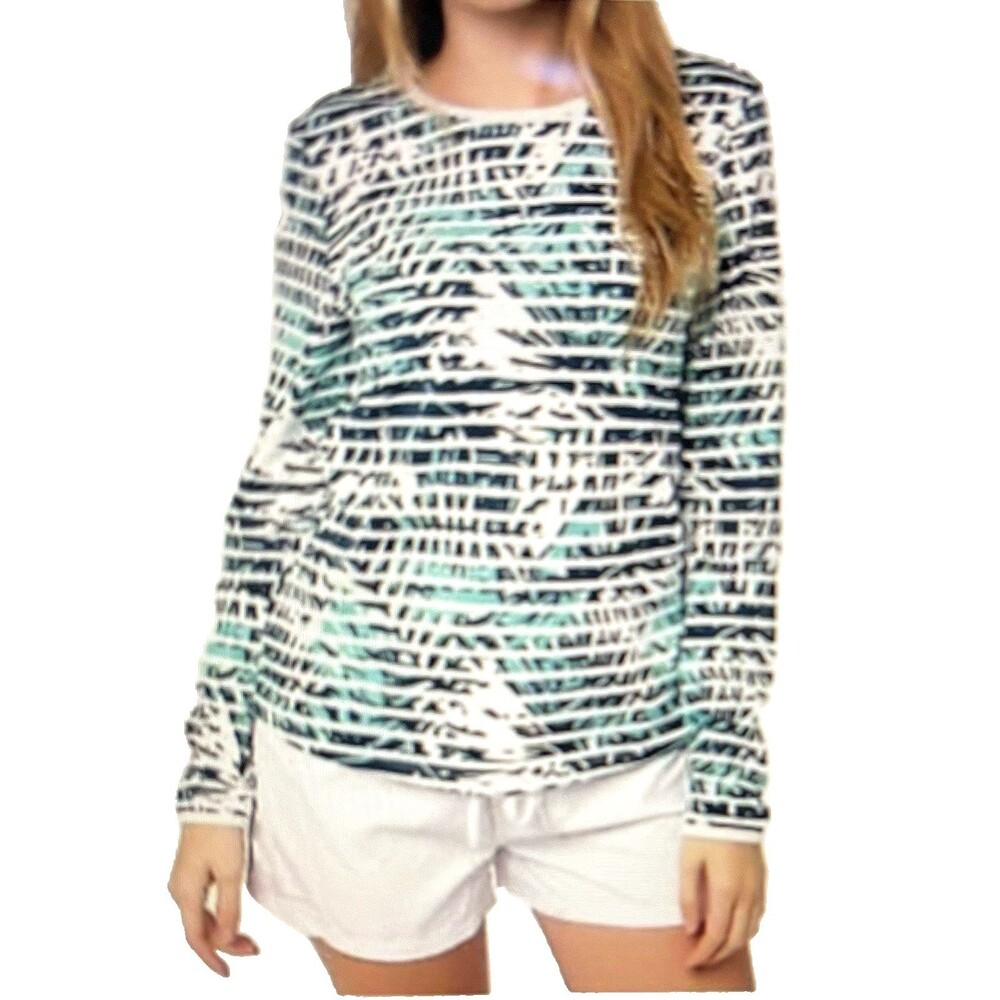 Hang Ten womens long sleeve rashguard swimwear XL UPF 50+ summer swim